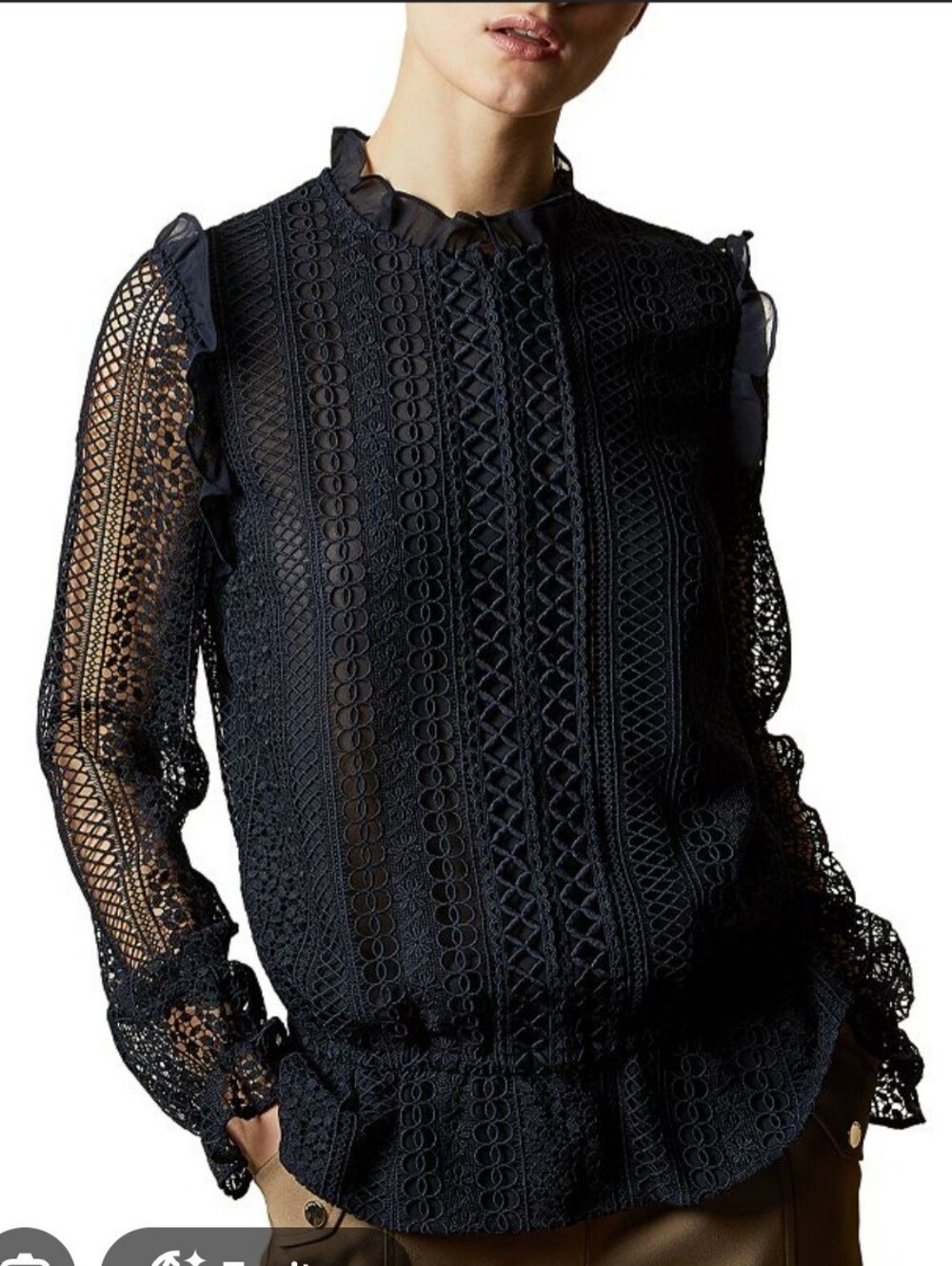 ♥️ TED BAKER COMSEE NAVY BLUE BLOUSE